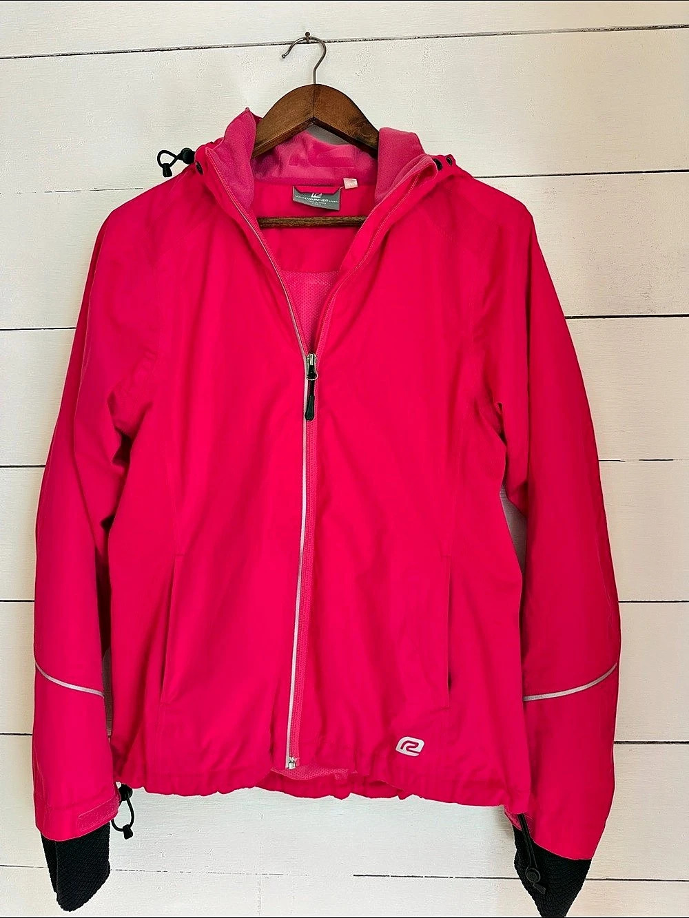 Road Runner Sports Hooded Running Jacket Pink Medium Like New